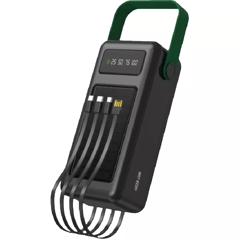 پاوربانک خورشیدی گرین لاین مدل Solar Max GNSLRPB50KBK ظرفیت 50000mAh