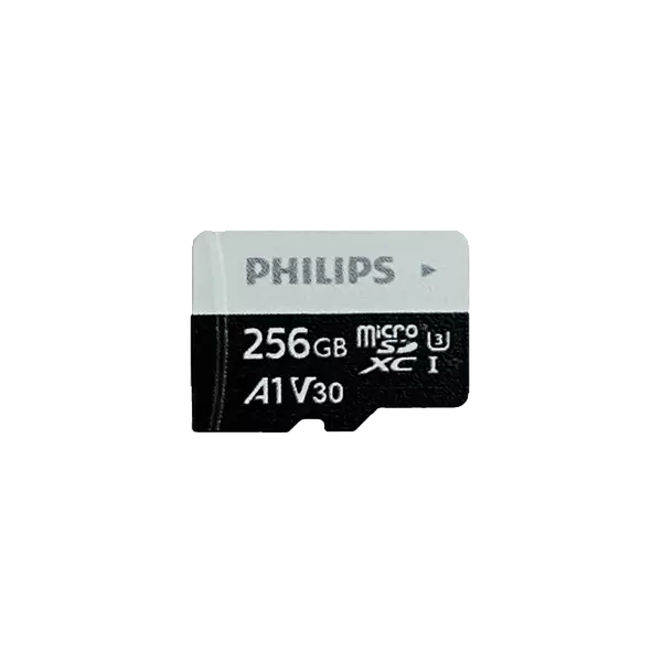 کارت حافظه microSDXC فیلیپس مدل A1-V30 کلاس 10 استاندارد UHS-I U3 سرعت 80MBps ظرفیت 256 گیگابایت