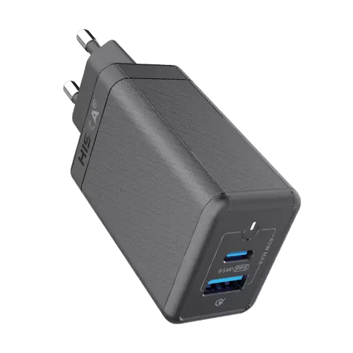hiska h126gan wall charger with usb.c cable