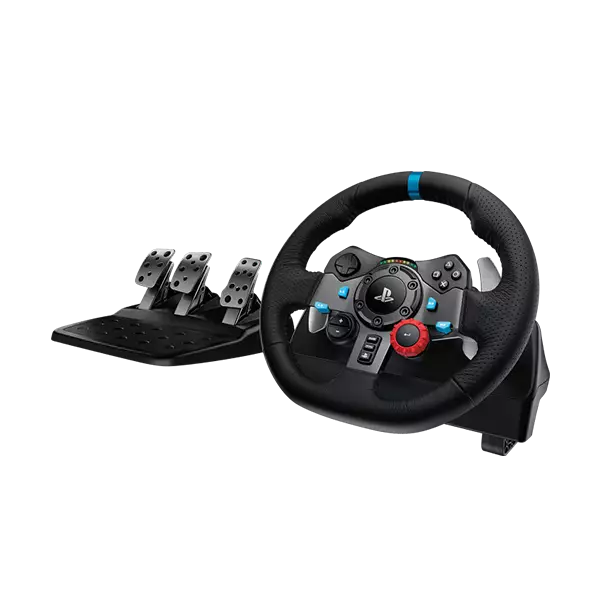 نمای پدال و فرمان  فرمان گیمینگ لاجیتک مدل Driving Force G29