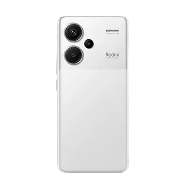 نمای پشت گوشی موبایل شیائومی Redmi Note 13 Pro Plus 5G ظرفیت 512 رم 16 گیگابایت سفید