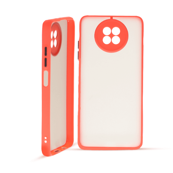پنل جلو و پشت کاور مدل هیبریدی پشت مات مناسب برای گوشی موبایل شیائومی Redmi note 9t قرمز