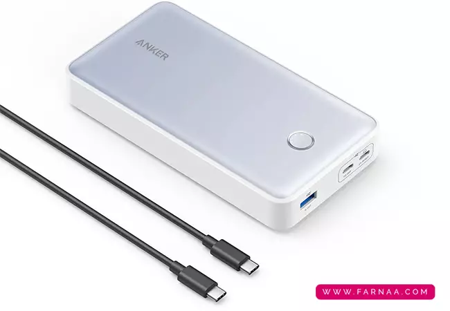پاوربانک انکر ۵۳۷ مدل A1379 ظرفیت ۲۴۰۰۰ میلیآمپر ساعت