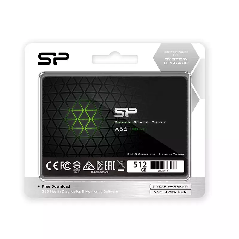 هارد اس اس دی اینترنال سیلیکون پاور مدل ACE A56 ظرفیت 512 گیگابایت جعبه