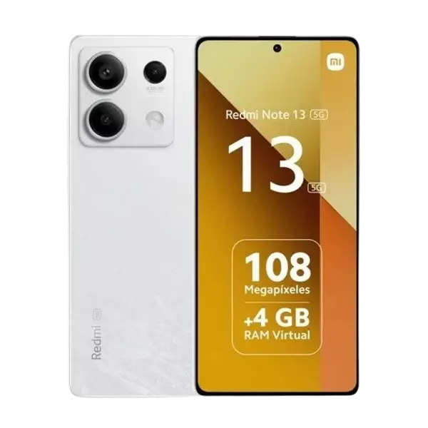 پنل جلو و پشت گوشی موبایل شیائومی Redmi Note 13 5G ظرفیت 256 رم 12 گیگابایت (پک گلوبال) سفید