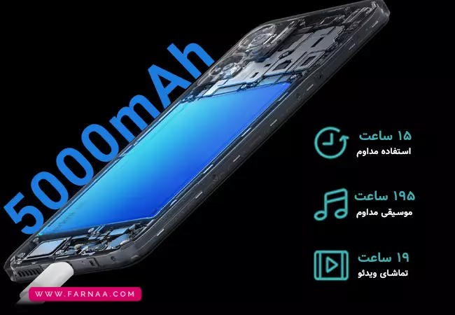 باتری گوشی موبایل Redmi Note 11e 5G با ظرفیت 128 گیگ و رم 4 گیگابایت
