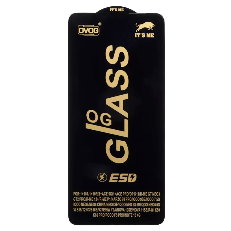 محافظ صفحه نمایش شیشه ای گوشی موبایل مدل Full Cover OG ESD OVOG مناسب Xiaomi Redmi Note 13 4G / Poco M7 Pro 5G