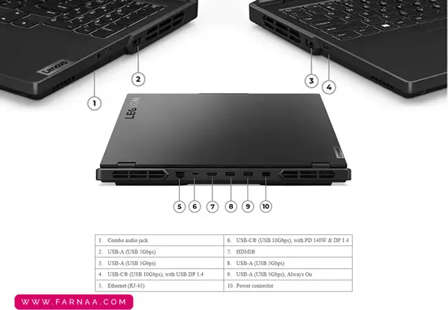 لپ تاپ لنوو ۱۵.۶ اینچ Legion Pro 7 Corei9 14900HX 64GB 2TB SSD 16GB RTX4090