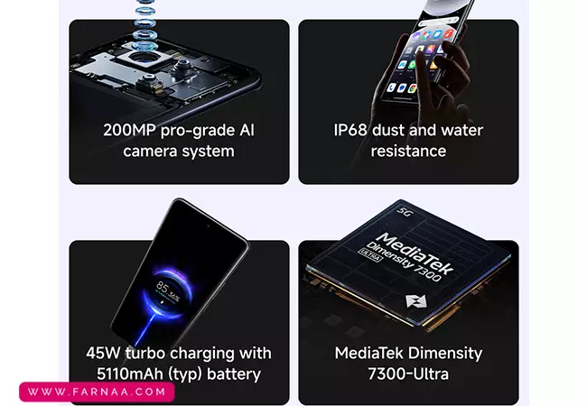 گوشی موبایل شیائومی Redmi Note 14 pro 4G ظرفیت 512 رم 12 گیگابایت (پک گلوبال)