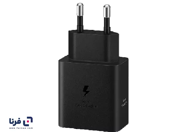 طراحی شارژر دیواری سامسونگ مدل EP-T4511 Low Standby توان 45 وات دو پین به همراه کابل