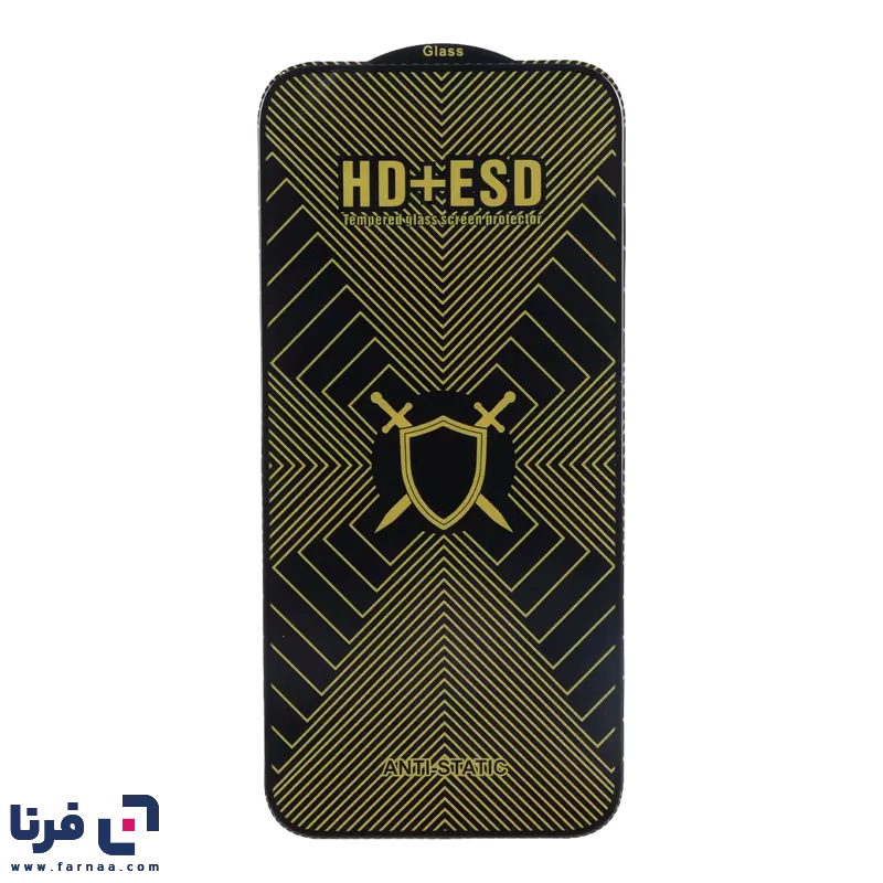 محافظ صفحه نمایش شیشه ای Full Cover HD Plus ESD مدل Apple iPhone 17 Pro Max / iPhone 18 Pro Max