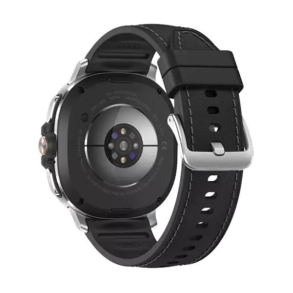 نمای پشت  ساعت هوشمند 46 میلی متری سامسونگ Galaxy Watch 8 Classic با بند چرمی