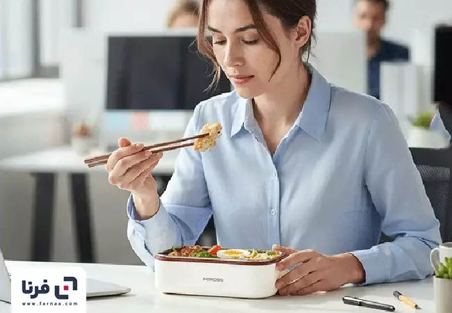 قابلیت قابل حمل بودن ظرف غذای برقی پرودو Lifestyle مدل PDLFSTL0376WH توان 45 وات با حالت دوگانه