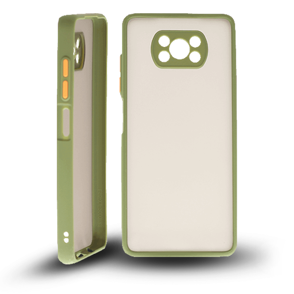 پنل پشت و جلو کاور مدل هیبریدی پشت مات مناسب برای گوشی موبایل شیائومی Poco X3 سبز