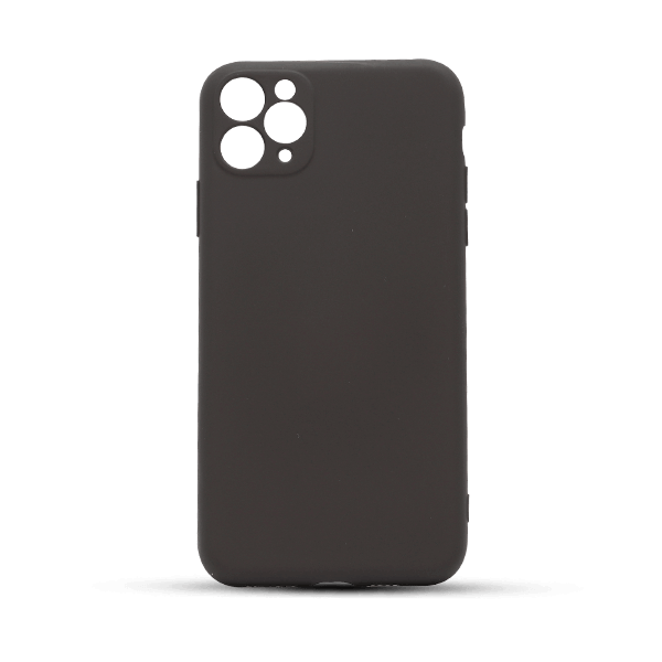 نمای پشت کاور مدل سیلیکونی مناسب برای گوشی موبایل آیفون Iphone 11 Pro max مشکی