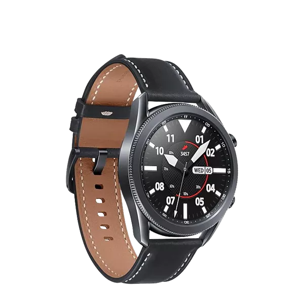 نمای نیم رخ چپ ساعت هوشمند سامسونگ مدل Galaxy Watch3 Titanium SM-R840 45mm