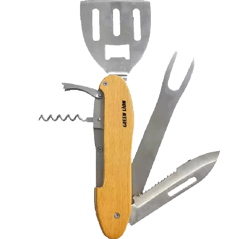 Green Lion GNMBQ5N1 5 in 1 BBQ tool set