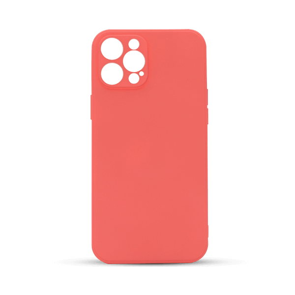 نمای پشت کاور مدل سیلیکونی مناسب برای گوشی موبایل آیفون Iphone 12 promax قرمز