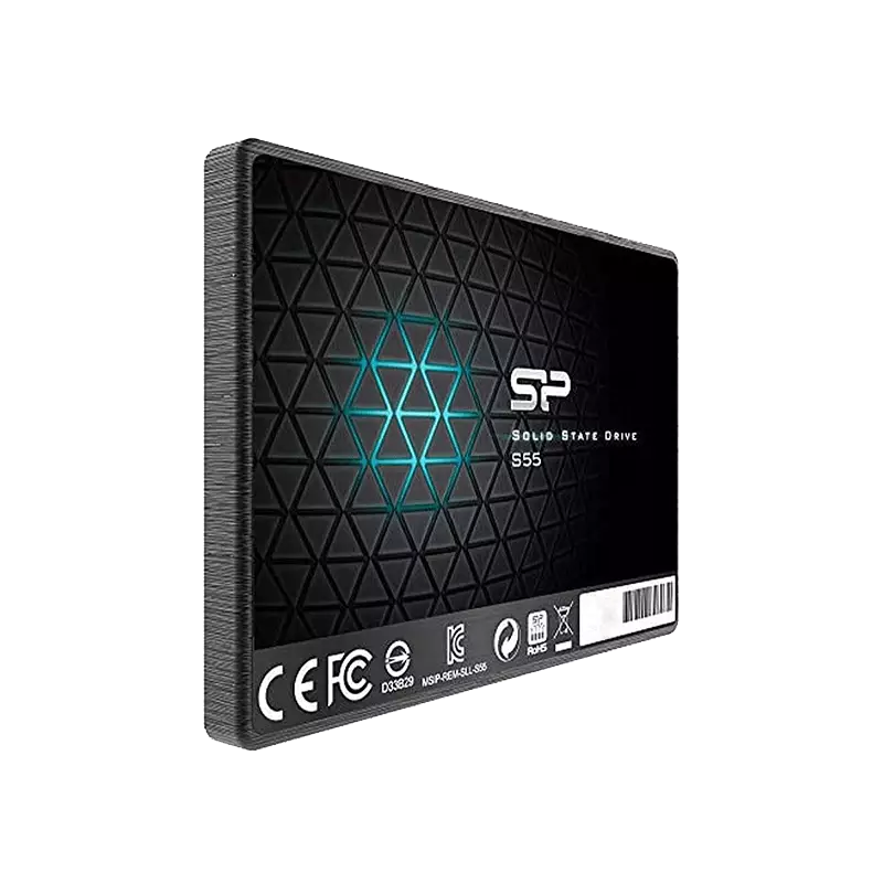 هارد اس اس دی اینترنال سیلیکون پاور مدل Slim S55 ظرفیت 120 گیگابایت از کنار