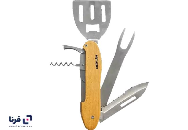 ست حرفه‌ای ابزار باربیکیو 5 کاره گرین لاین مدل GNMBQ5N1