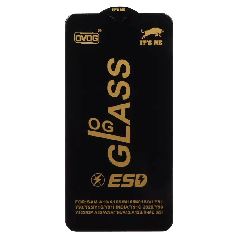 محافظ صفحه نمایش شیشه ای گوشی موبایل مدل Full Cover OG ESD OVOG مناسب Samsung A10 / A10S / M10 / M20 / M01S