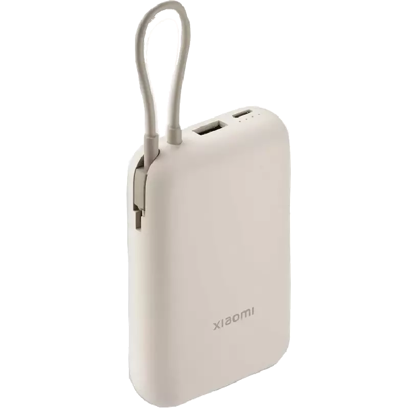 پاوربانک شیائومی مدل Integrated Cable ظرفیت 10000 میلی آمپر ساعت با کابل USB C داخلی*