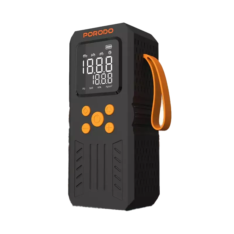 کمپرسور باد و جامپ استارتر 4 کاره پرودو مدل PD15KJSPBK با پاوربانک 15200mAh