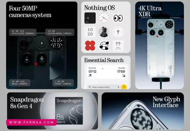 گوشی موبايل ناتینگ فون 3 5G ظرفیت 256 گیگابایت رم 12 گیگابایت