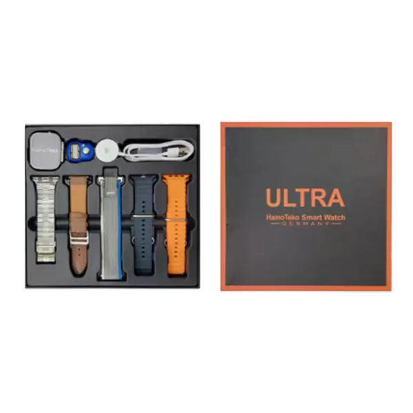 محتوای جعبه ساعت هوشمند هاینو تکو مدل T95 Ultra Max