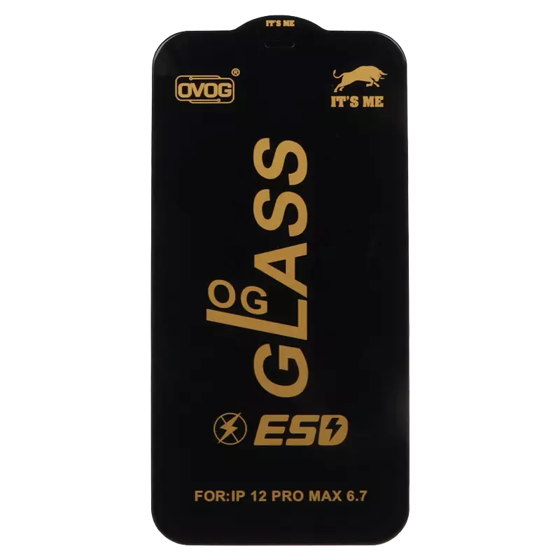 محافظ صفحه نمایش شیشه ای گوشی موبایل مدل Full Cover OG ESD OVOG مناسب Apple iphone 12 Pro Max