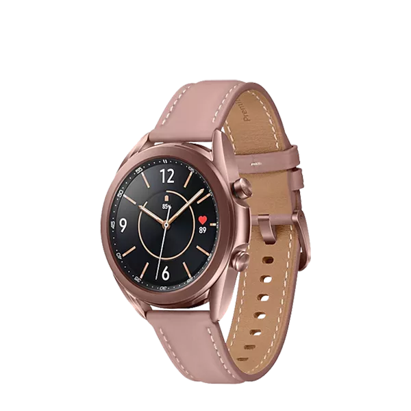 نمای نیم رخ راست ساعت هوشمند سامسونگ مدل Galaxy Watch3 SM-R850 41mm برنزی