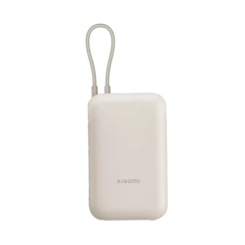 پاوربانک شیائومی مدل Integrated Cable ظرفیت 10000 میلی آمپر ساعت با کابل USB-C داخلی و شارژ سریع 22.5 وات