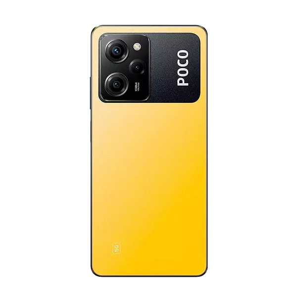 نمای پشت گوشی موبایل شیائومی POCO X5 pro ظرفیت 256 رم 8 گیگابایت زرد