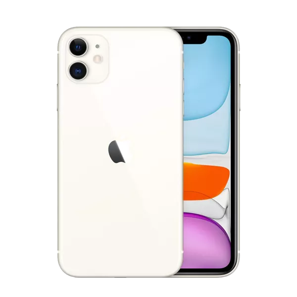 پنل جلو و پشت گوشی موبایل اپل مدل iPhone 11 A2223 دو سیم‌ کارت ظرفیت 128 گیگابایت و رم 4 گیگابایت سفید
