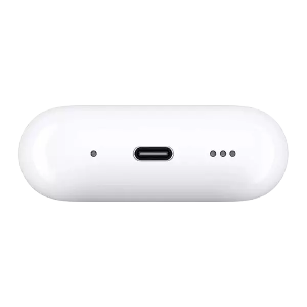 نمای پایین محفظه هدفون بی‌ سیم اپل مدل AirPods Pro 2nd Generation 2023 رنگ سفید