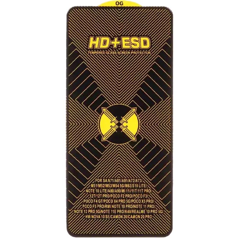 محافظ صفحه نمایش شیشه ای Full Cover HD Plus ESD مدل Xiaomi Redmi Note 13 Pro 4G / Note 14S / Poco M6 Pro 4G