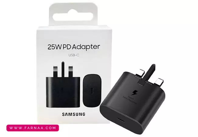 شارژر سریع سامسونگ 3 پین 45 وات USB-C مدل PD بدون کابل