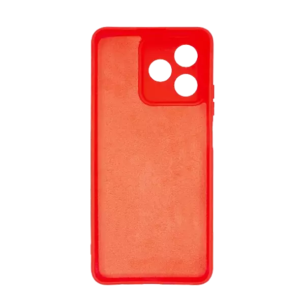 نمای داخلی قاب مدل سیلیکونی پشت مات مناسب برای گوشی موبایل ریلمی C51 قرمز