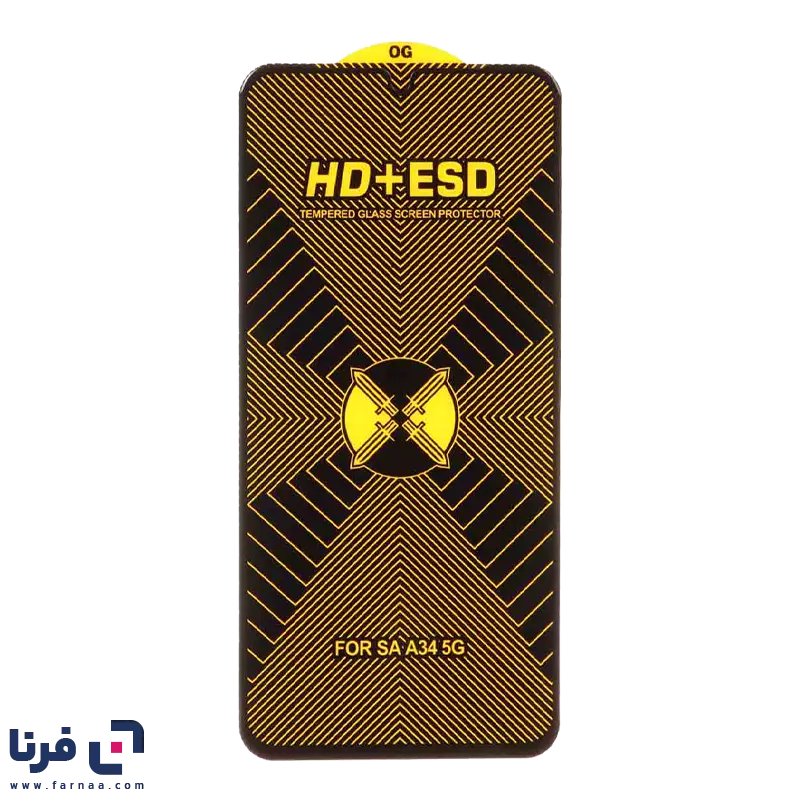 محافظ صفحه نمایش شیشه ای Full Cover HD Plus ESD مدل Samsung Galaxy A34