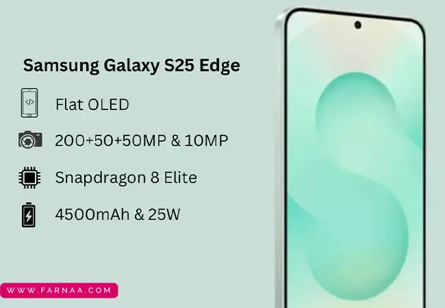 گوشی S25 Edge با ظرفیت 128 گیگ و رم 8 گیگابایت
