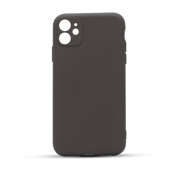 نمای پشت کاور مدل سیلیکونی مناسب برای گوشی موبایل آیفون Iphone 11 مشکی