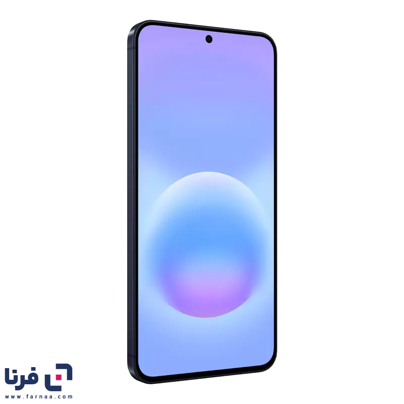 نمای سه رخ گوشی موبایل سامسونگ مدل galaxy a57 سورمه‌ای