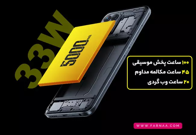 باتری گوشی ریلمی Narzo 50 4G با ظرفیت ۱۲۸ گیگ رم ۴