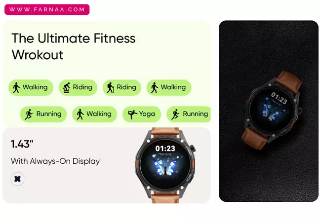 ساعت هوشمند تی سی اچ مدل HD1 3D Hero1