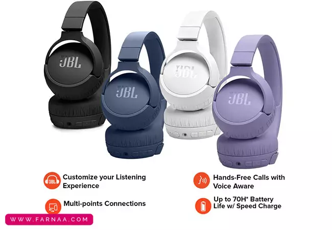 هدفون بی‌سیم جی‌بی‌ال مدل Tune 520BT