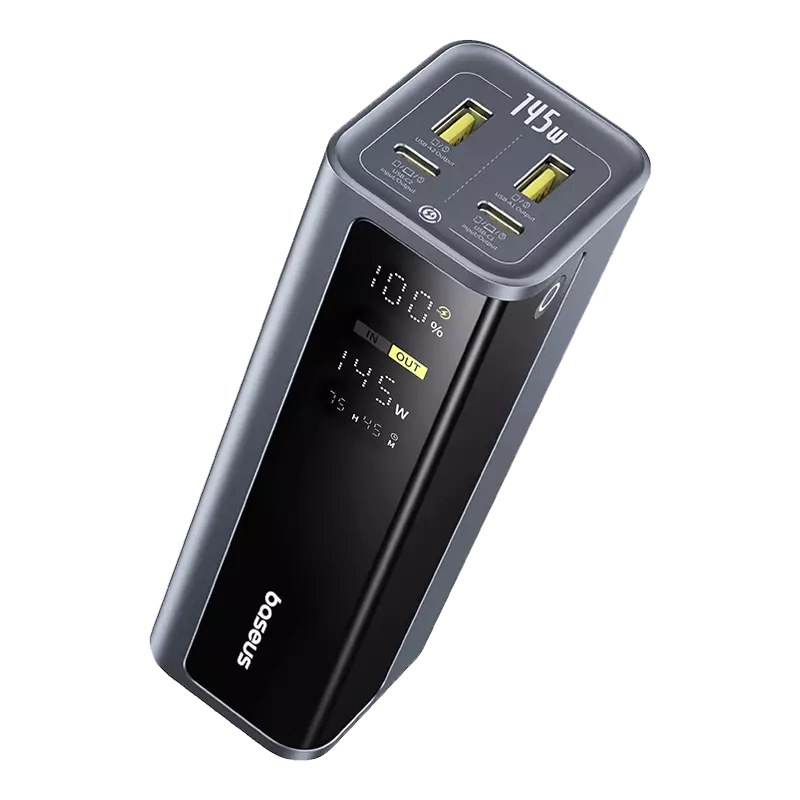 پاوربانک بیسوس مدل entergeek gp12 145w ظرفیت 20800 میلی آمپر ساعت