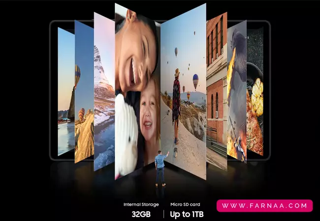  بررسی حافظه جانبی تبلت سامسونگ Galaxy Tab A7 10.4 LTE (2020) SM-T505  با ظرفیت ۳۲ گیگابایت رم ۳