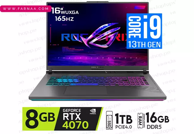 لپ تاپ 16 اینچی ایسوس مدل ROG Strix G16 G614JI i9 16GB 1TB SSD 8GB RTX4070