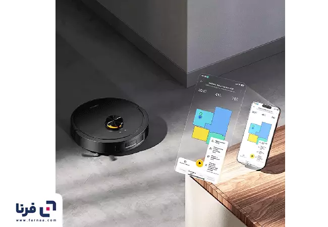 قابلیت اتصال به اپلیکیشن موبایل جایگاه جارو رباتیک درما 5000 پاسکال مدل S30