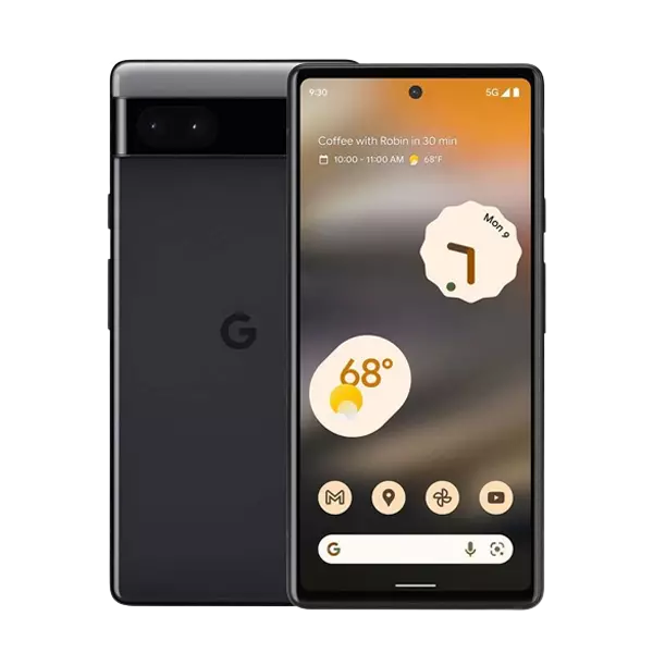 پنل جلو و پشت گوشی موبایل گوگل Google Pixel 6a 5G ظرفیت 128 رم 6 گیگابایت مشکی